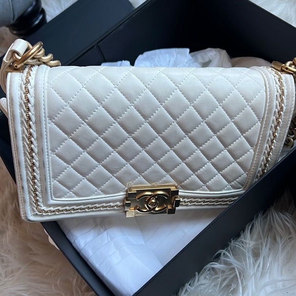 CHANEL Handbags - White | Medium | Gold Chains